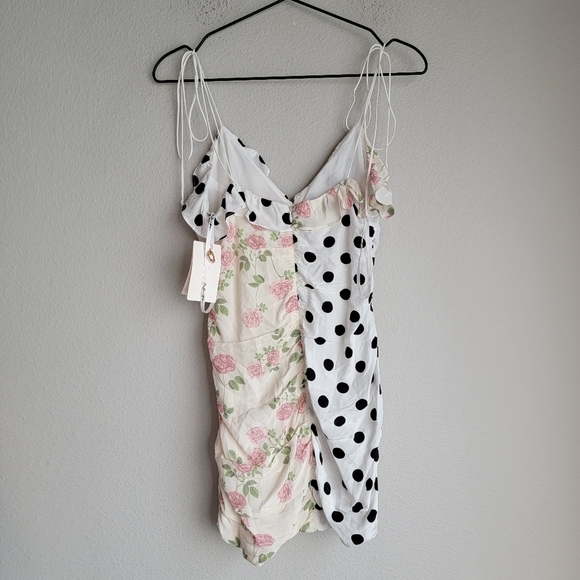 For Love & Lemons Mochi Shirred Mini Dress size S NWT - Picture 6 of 9